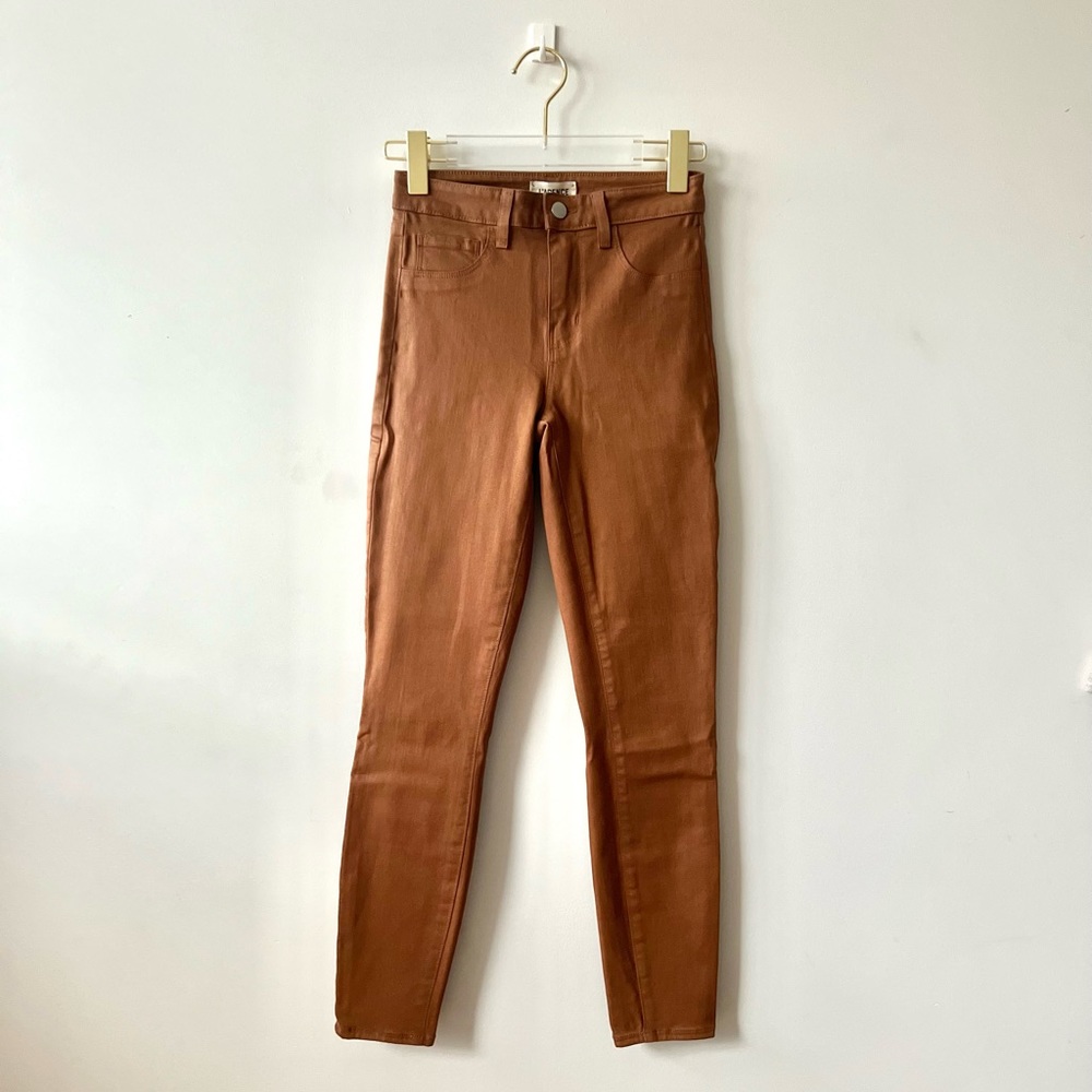 L’AGENCE Brown Margot Mid-Rise Skinny Jeans Size 25